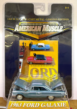 Load image into Gallery viewer, 1963 Ford Galaxie 1/64 (light blue) American Muscle by Ertl Collectibles
