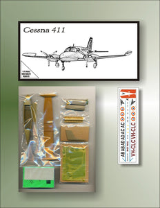 Cessna 411  1/72 Resin Kit by Gremlin