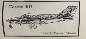 Cessna 401 1/72 Resin Kit by Gremlin