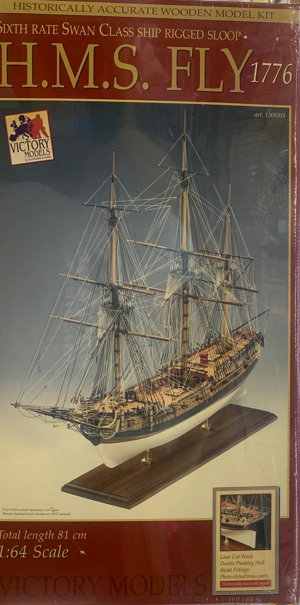 Victory Models H.M.S. FLY 1776 1/64　81cm HMS Fly 1776 1/64 – J-BarHobbies