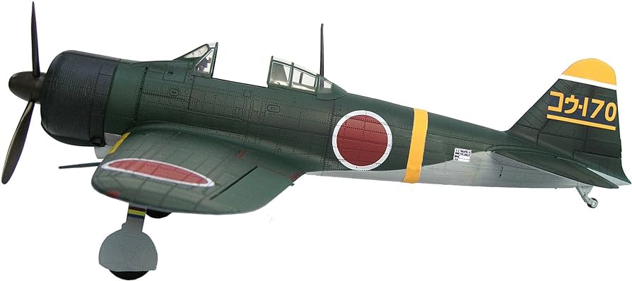 Mitsubishi A6M2 Zero 1/18 Display Model with pilot figure