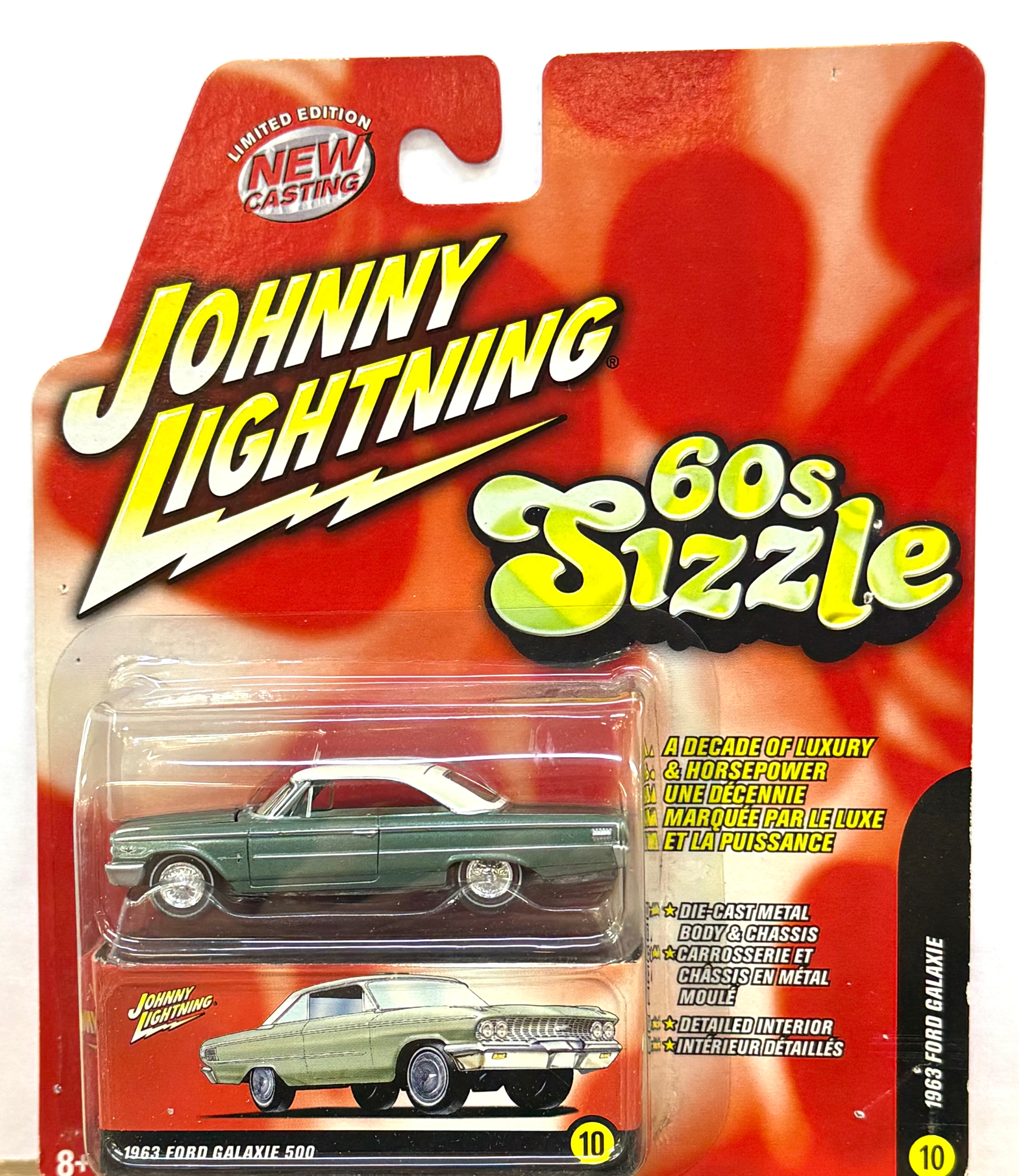 1963 Ford Galaxie - Johnny Lightning - 60's Sizzle 1/64 – J-BarHobbies