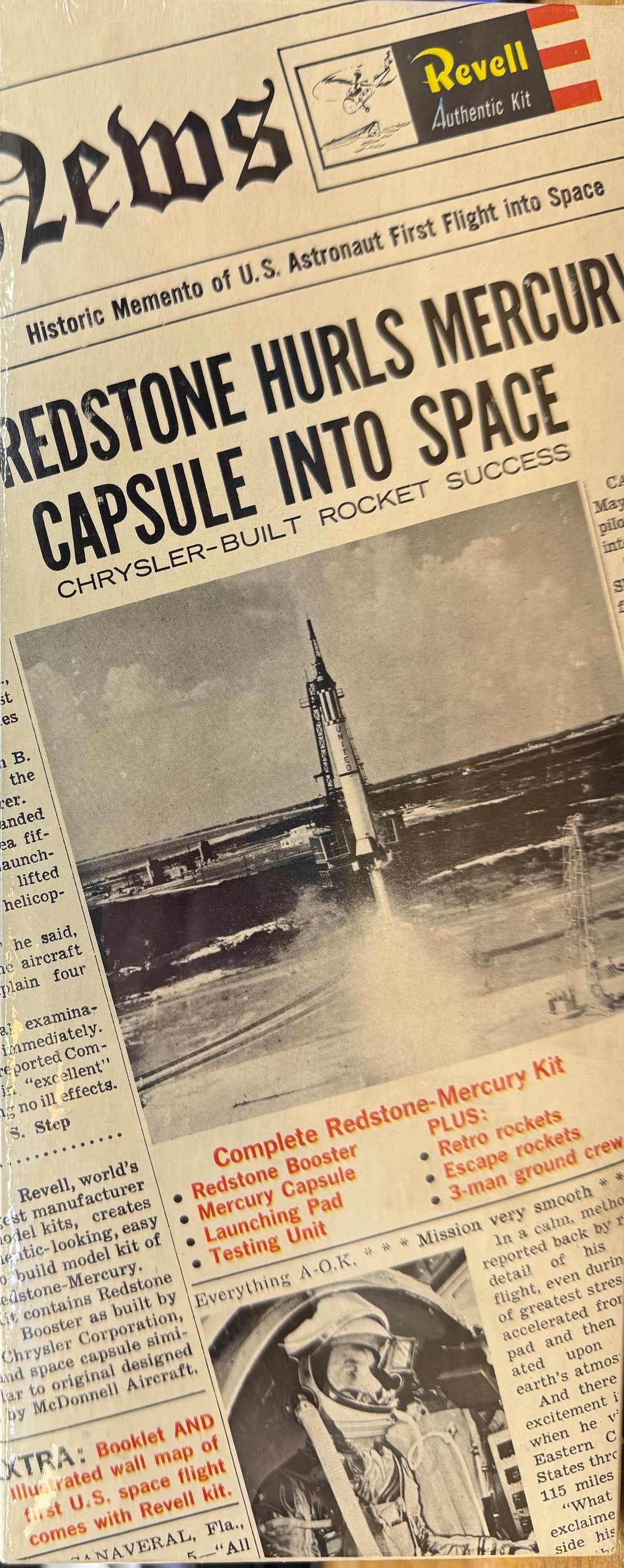 Redstone Booster with Mercury capsule, 1/110 1961 ISSUE