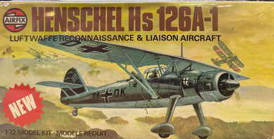 Henschel Hs 126A-1, 1/72 1977 ISSUE
