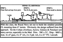 Load image into Gallery viewer, CL Arethusa - 1/2400 Light cruiser class namesake. 4 in class; "smallest possible useful cruiser".