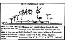 Load image into Gallery viewer, CA Mogami - 1/2400 Cruiser, 4 in class, with 8"- and 6.1"-guns Japanese