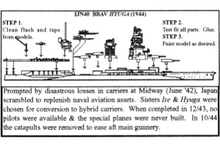 Load image into Gallery viewer, BBAV Hyuga - 1/2400 Hybrid battleship; 1944 version (after conversion). Japanese