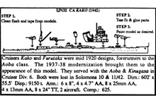 Load image into Gallery viewer, CA Kako - 1/2400 Furutaka class, completed 1926, 1st IJN 8"-gun heavy cruisers. Japanese