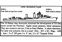 Load image into Gallery viewer, DD Mahan- 1/2400 Destroyers - 3/pack