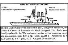 Load image into Gallery viewer, BB Giulio Cesare - 1/2400 - Conte di Cavour Class battleship