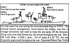 Load image into Gallery viewer, CA-25 Salt Lake City - 1/2400 - Heavy cruiser class namesake, early design, sistership Pensacola.