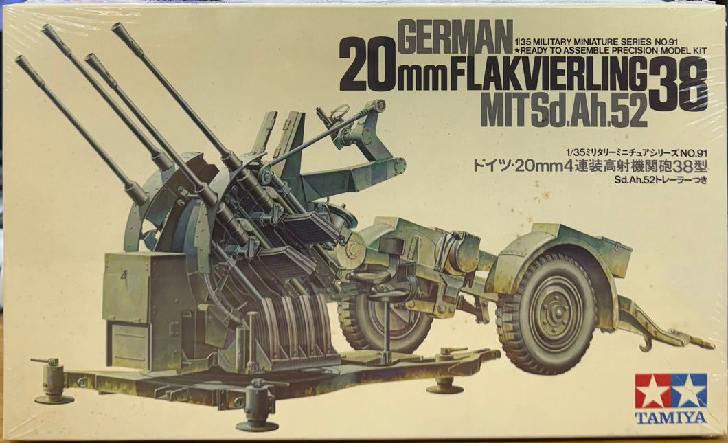 German 20mm Flakvierling 38 Mit Sd.Ah.52 1/35 1977 ISSUE