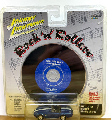 1965 Ford 427 AC Cobra - Johnny Lightning Rock N Rollers includes single CD of Hey Little Cobra by the Rip Chords