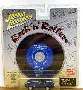 1965 Ford 427 AC Cobra - Johnny Lightning Rock N Rollers includes single CD of Hey Little Cobra by the Rip Chords