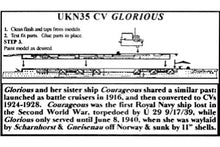 Load image into Gallery viewer, CV Glorious 1/2400 United Kingdom Aircraft Carrier, 4&quot; Long