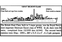 Load image into Gallery viewer, DE Hunt Class 1/2400 United Kingdom Destroyers, 1.25&quot; Long