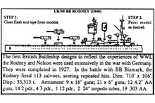 Load image into Gallery viewer, BB Rodney 1/2400 United Kingdom Battleship, 3.25&quot; Long