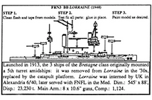 Load image into Gallery viewer, BB Lorraine 1/2400 French Battleship, 2.75&quot; Long