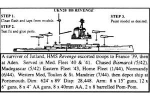 BB Revenge 1/2400 United Kingdom Battleship, 3" Long