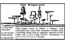 Load image into Gallery viewer, BB Nagato 1/2400 Japanese Battleship, 3.75&quot; Long