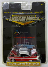 Load image into Gallery viewer, 1958 Plymouth Belvedere 1/64 (red &amp; white) American Muscle by Ertl Collectibles