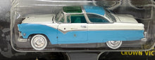 Load image into Gallery viewer, 1955 Ford Crown Victoria, 1/64 (Blue &amp; White) Johnny Lightning &quot;American Chrome&quot;