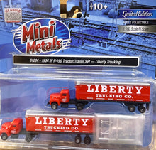 Load image into Gallery viewer, N Scale 1954 IH R-190 with AeroVan Trailer Liberty, 1/160 2-PACK