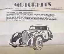Load image into Gallery viewer, 1938 Lagonda V12 Coupe 1/43 White Metal Kit, Made in England