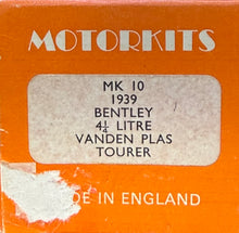Load image into Gallery viewer, 1939 Bentley 4-1/4 Litre Vanden Plas Tourer 1/43 White Metal Kit, Made in England