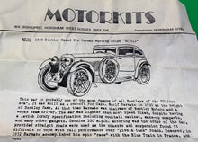 Load image into Gallery viewer, 1930 Bentley "Barnato" Coupe 1/43 White Metal Kit, Made in England
