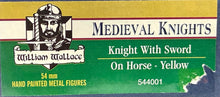 Load image into Gallery viewer, Knight With Sword - On Horse - Yellow