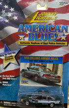 Load image into Gallery viewer, 1997 Ford Crown Victoria, New Orleans Harbor Police 1/64 Johnny Lightning American Blue Series