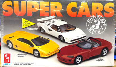 Gift Set Lamborghini Diablo, Dodge Viper, Lamborghini Countach 1/25