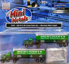 Load image into Gallery viewer, N Scale 1954 IH R-190 with AeroVan Trailer Merchants Motor Freight 1/160