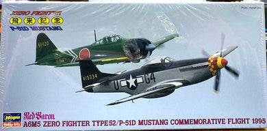 A6M5 Zero Fighter Type 52 / P-51D Mustang Commemorative Flight 1995