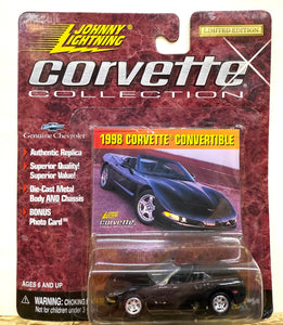 1998 Corvette Convertible (Black) - Johnny Lightning - Corvette Collection