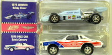 Load image into Gallery viewer, 1975 Winner Bobby Unser Jorgenson Eagle &amp; 1975 Pace Car Buick Century Indianapolis 500 Champions Collection (Limited)