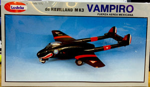 De Havilland Mk3 Vampiro Fuerza Aérea Mexicana 1/72