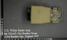 Load image into Gallery viewer, Willys Jeep, USAAF 91st BG, 323rd BS, RAF Bassingbourn, England, 1943 1/72