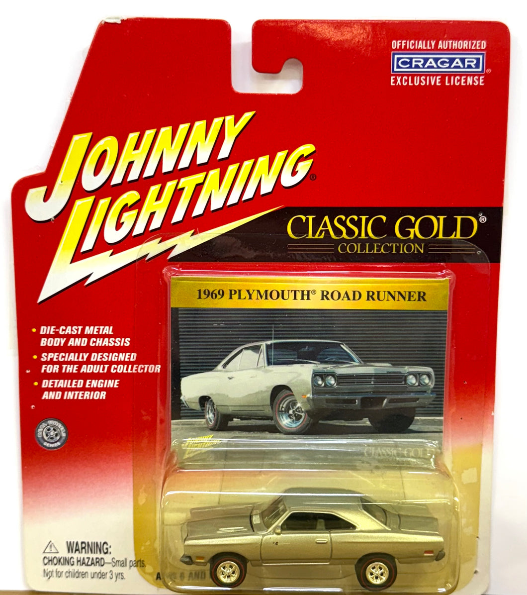 1969 Plymouth Road Runner Johnny Lightning Classic Gold 404-16