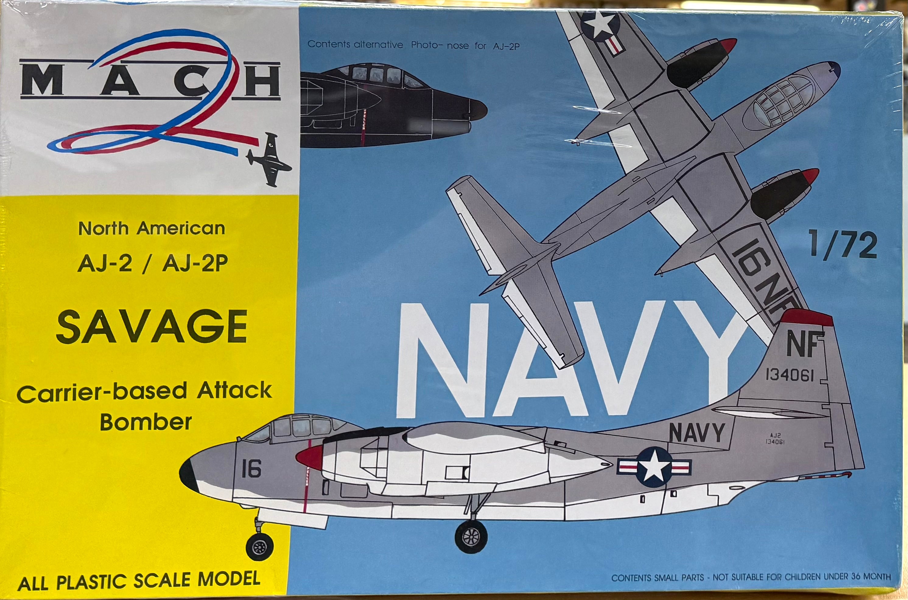 North American AJ-2 / AJ-2P Savage 1/72 1992 ISSUE – J
