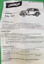 Load image into Gallery viewer, 1935 Austin 7 Ruby. 1/43 White Metal Kit, Made in England