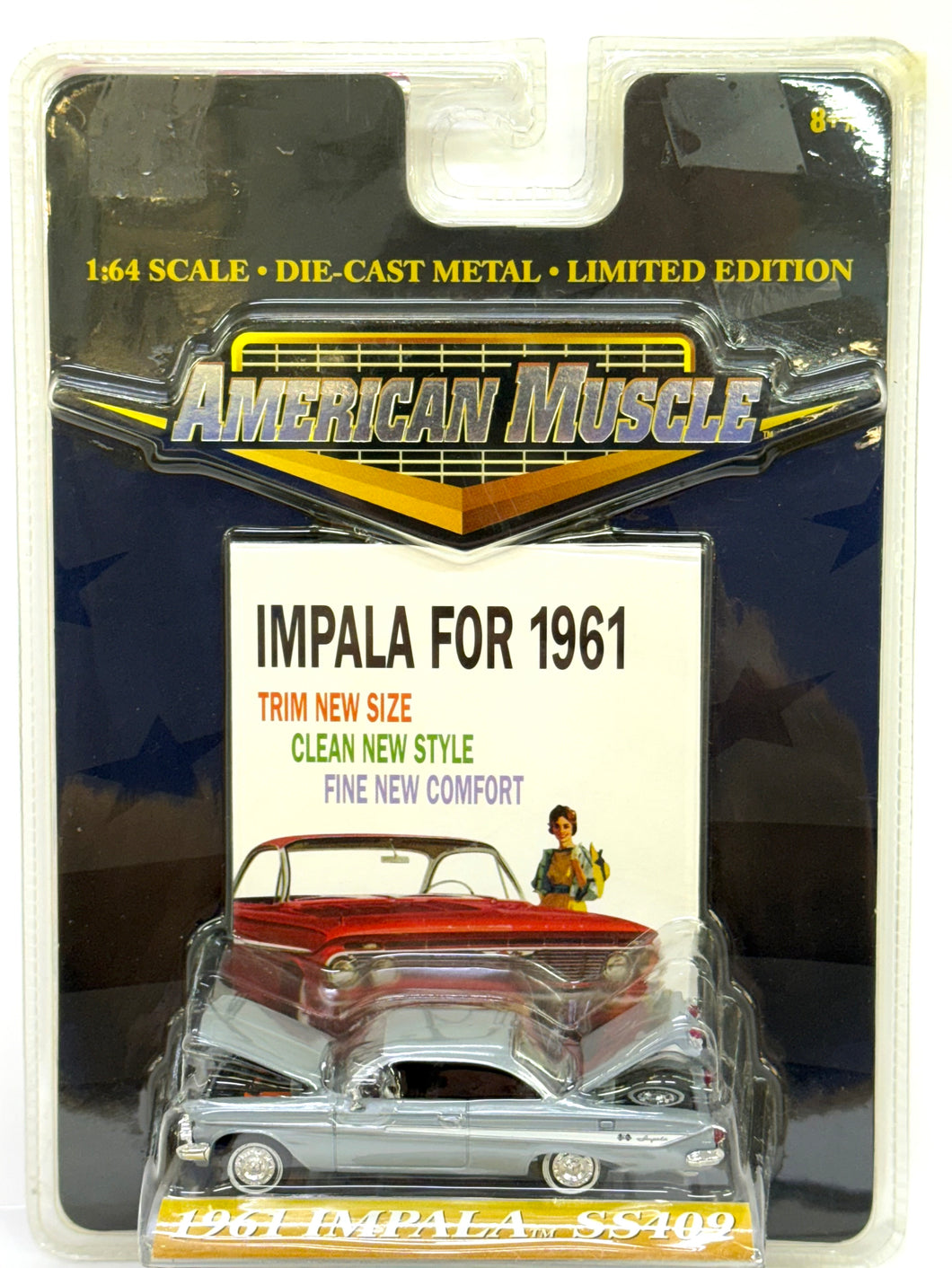 1961 Impala SS409 1/64 (silver) American Muscle by Ertl Collectibles