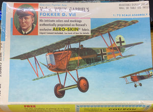 Vzfw. Willy Gabriel's Fokker D.VII 1/72 1966 ISSUE Aeroskin