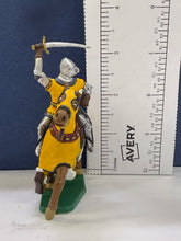 Load image into Gallery viewer, Knight With Sword - On Horse - Yellow