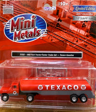 Load image into Gallery viewer, HO Scale 1960 Ford Tractor with Tank Trailer Texaco 1/87