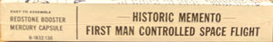 Redstone Booster with Mercury capsule, 1/110 1961 ISSUE
