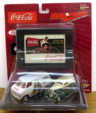 1976 Chevy Van & 1933 Ford Panel Delivery - Johnny Lightning Coca-Cola Billboards