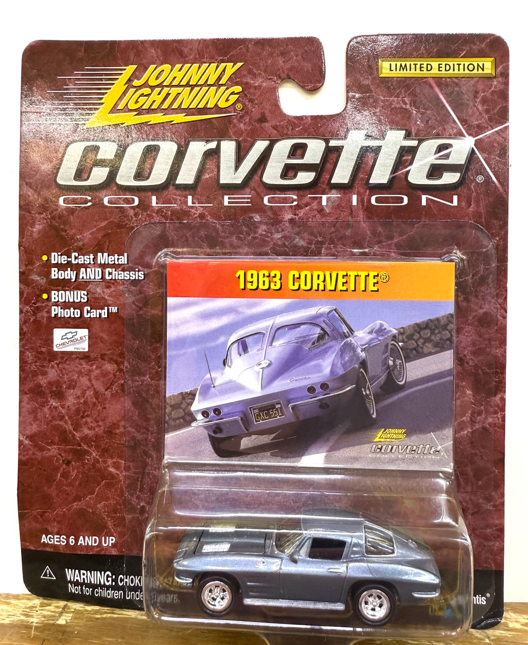 1963 Corvette (Light Blue) - Johnny Lightning - Corvette Collection