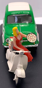 FIAT 500 LA PIZZA DI GENNARO & PIAGGIO VESPA 50 3M 1/43